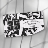 Veel volleyballen atletische teamnaam zwart wit handdoek