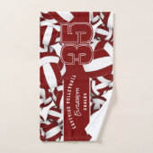 Veel volleyballen team geest geschenken kastanjebr handdoek (Handdoek)