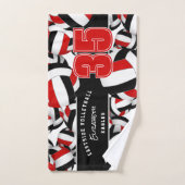 Veel volleyballen team spirit geschenken rood zwar handdoek (Handdoek)