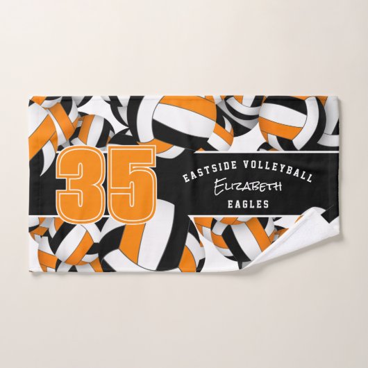 Veel volleyballen team spirit geschenken zwart sin handdoek (Handdoek)