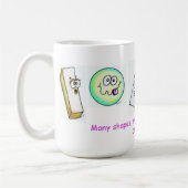 Veel vormen, veel kleuren, één wereld koffiemok (Links)