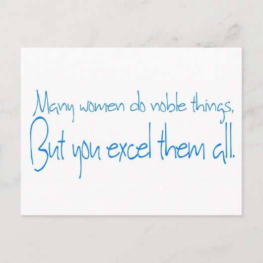 Veel vrouwen doen nobele dingen... briefkaart (Voorkant)