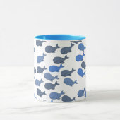 veel walvissen - schattig patroon mok (Midden)