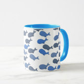 veel walvissen - schattig patroon mok (Voorkant rechts)