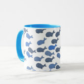 veel walvissen - schattig patroon mok (Voorkant links)