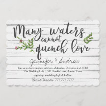 Veel wateren kunnen niet blussen liefde bruids