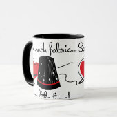 Veel weefsel naaien mok (Voorkant links)