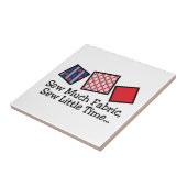 Veel weefsel naaien tegeltje (Zijkant)