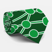 Veel wegen II Groen met Wit op Donkergroen 00471 Stropdas (Opgerold)