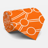 Veel wegen II Oranje en wit op Sinaasappel Stropdas (Opgerold)