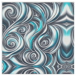 Veel wervelingen Turquoise Paint Pour Design Stof