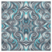 Veel wervelingen Turquoise Paint Pour Design Stof (Swatch)