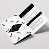 Veel wimpers Patroon Lash Salon Brochure Drieluik Kaart