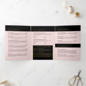Veel wimpers patroon wimper salon roze brochure drieluik kaart (Binnen)