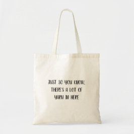 Veel Yarn Funny Knitting Crochet Tote Bag