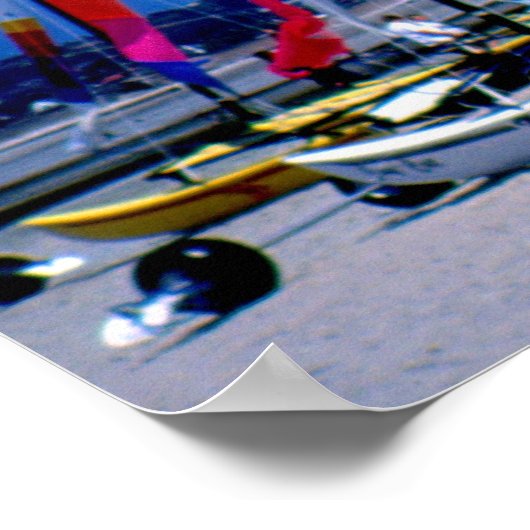 Veel zeilboten van Hobie in Jersey Poster (Hoek)