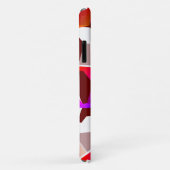 Veel zeshoeken gekleurd op donkerrode achtergrond Case-Mate iPhone case (Achterkant/rechts)