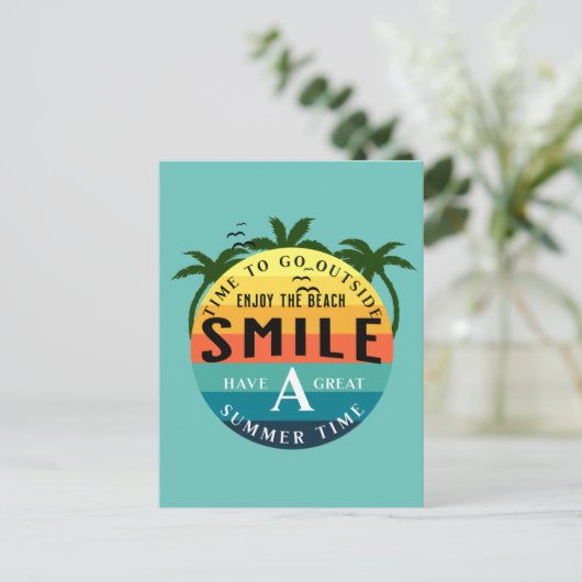 Veel zomertijd briefkaart (Staand voorkant)