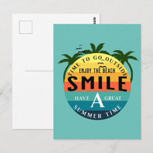 Veel zomertijd briefkaart (Voorkant / Achterkant)