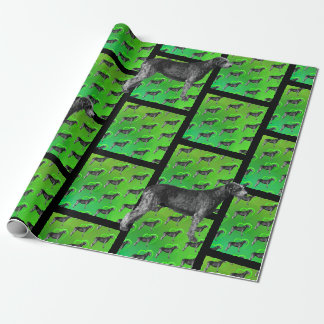 Veel zwarte Ierse Wolfhounds Cadeaupapier