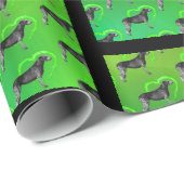 Veel zwarte Ierse Wolfhounds Cadeaupapier (Rol Hoek)