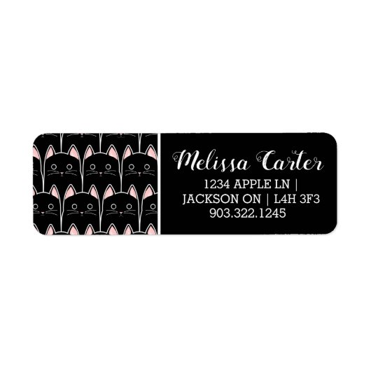 Veel zwarte katten etiket (Voorkant)