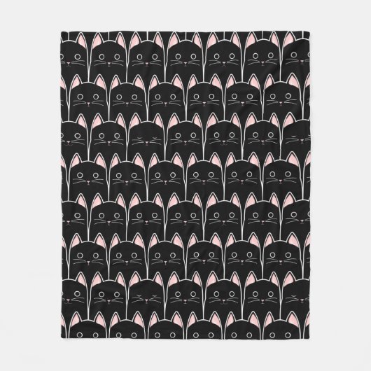 Veel zwarte katten fleece deken (Voorkant)
