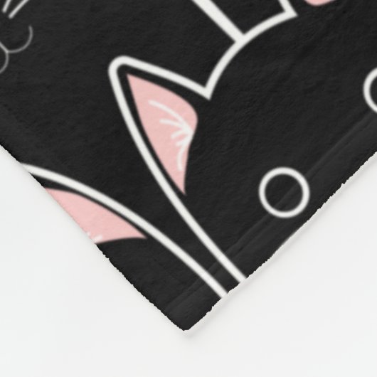 Veel zwarte katten fleece deken (Hoek)