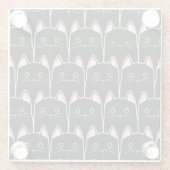 Veel zwarte katten glazen onderzetter (Achterkant)