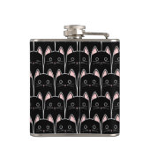 Veel zwarte katten heupfles (Achterkant)