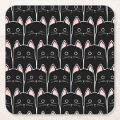 Veel zwarte katten kartonnen onderzetters (Voorkant)