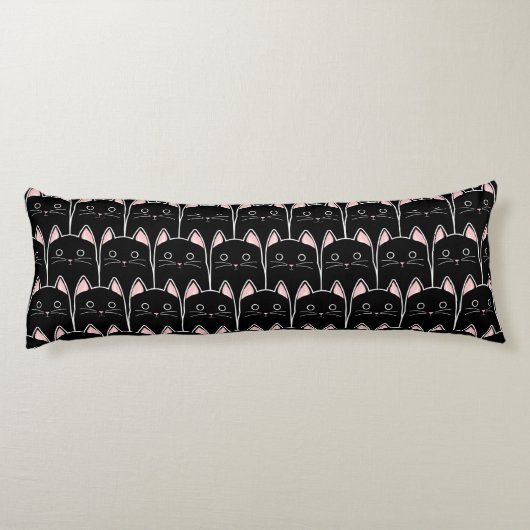 Veel zwarte katten lichaamskussen (Achterkant)