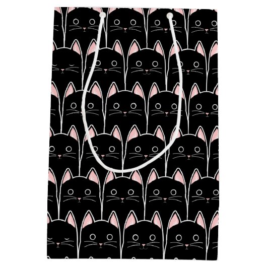 Veel zwarte katten medium cadeauzakje (Achterkant)