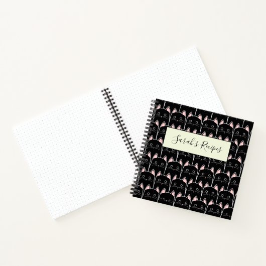 Veel zwarte katten notitieboek (Binnen)
