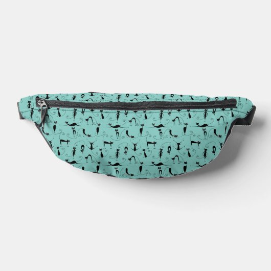 Veel zwarte katten ontwerp Fanny Pack tas (Liggend)