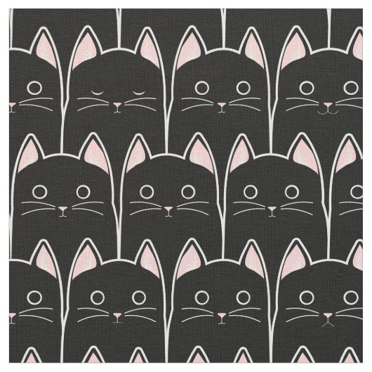 Veel zwarte katten stof (Close Up)
