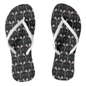 Veel zwarte katten teenslippers (Voetbed)