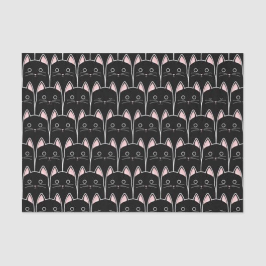Veel zwarte katten tissuepapier (Voorkant)
