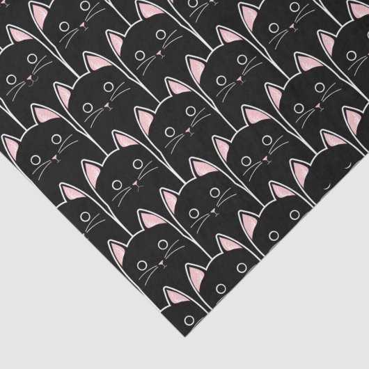 Veel zwarte katten tissuepapier (Detail)