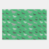 Veel zwarte witte grijze paarden inpakken papieren inpakpapier vel (Voorkant 2)