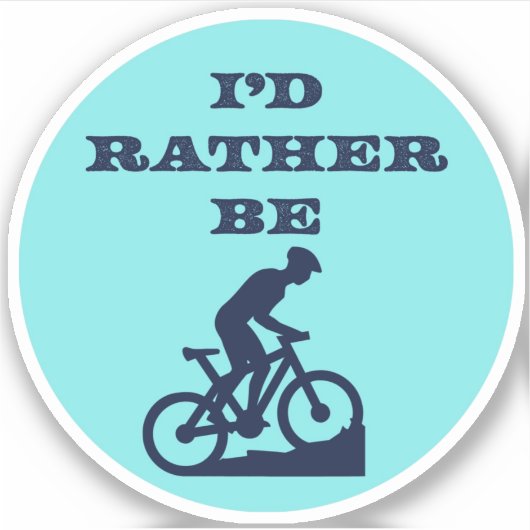 Veeleer een mountainbiking sticker (Voorkant)