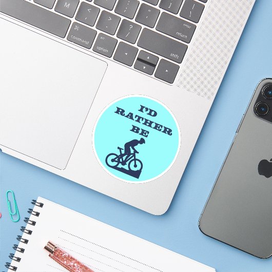 Veeleer een mountainbiking sticker (Laptop met iPhone)