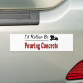 Veeleer het gieten van beton bumpersticker (Op auto)