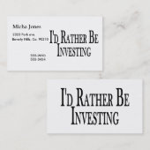 Veeleer investeren visitekaartje (Voorkant / Achterkant)