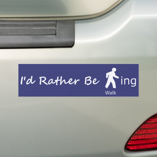 Veeleer lopen bumpersticker (Op auto)