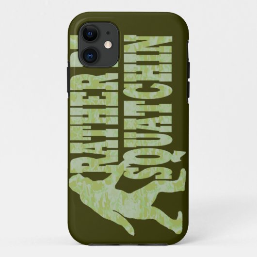 Veeleer squatchin op groene camouflage Case-Mate iPhone case (Achterkant)