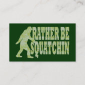Veeleer squatchin op groene camouflage visitekaartje (Achterkant)