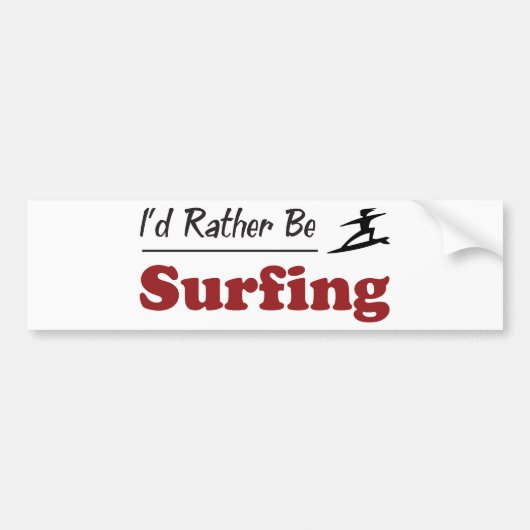 Veeleer surfen bumpersticker (Voorkant)