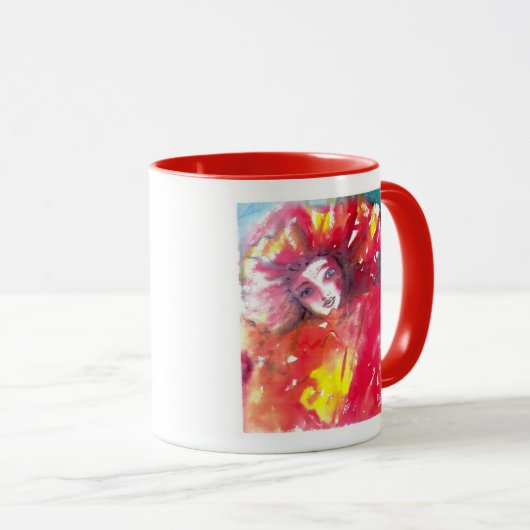 VEELEI MASKERADE FEITEN - KOOLSTOFMASK IN ROOD MOK (Voorkant rechts)