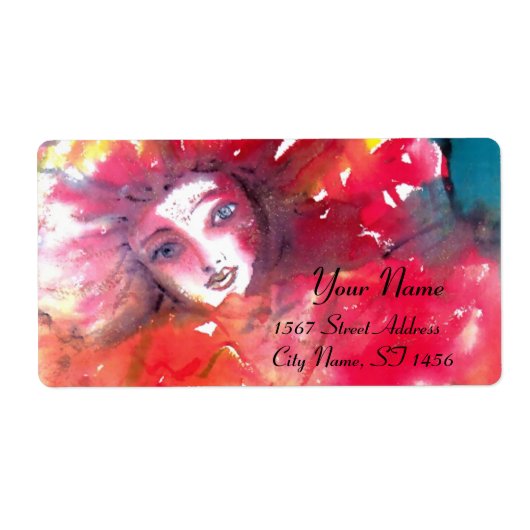 VEELEI MASKERADE FEITEN - MASKIN IN ROOD ETIKET (Voorkant)